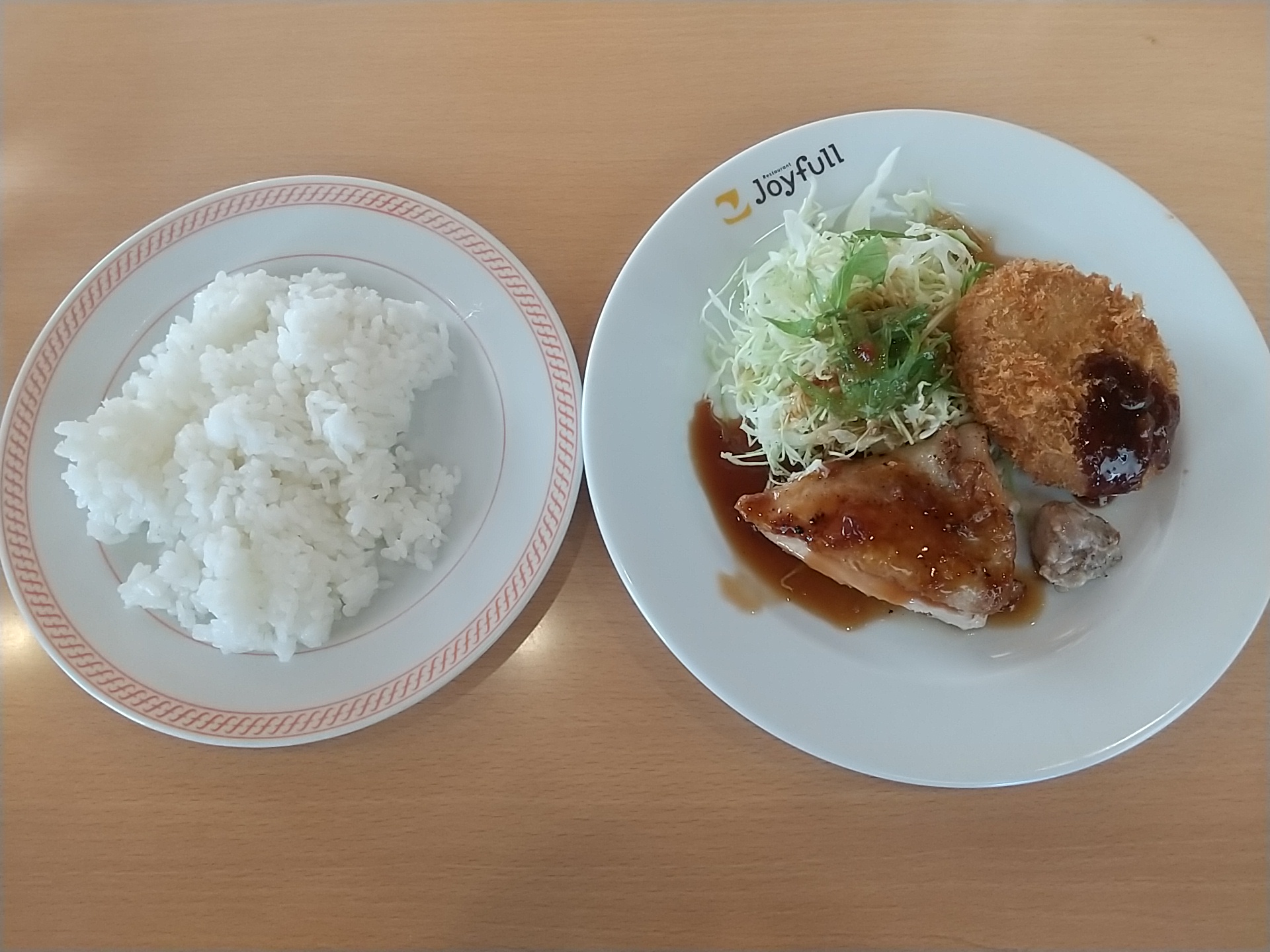 20250227_ジョイフル てりやきチキンステーキ＆ポテトコロッケ