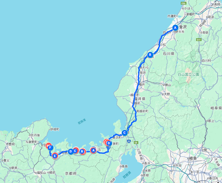 2014年春　山陰山陽の旅　１日目　石川～福井～京都