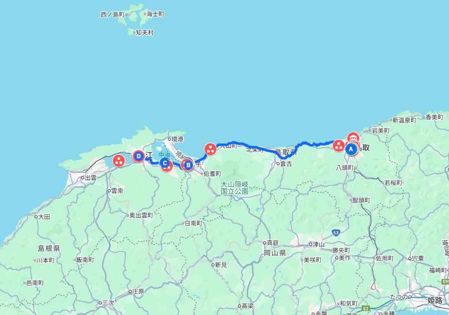2014年春　山陰山陽の旅　３日目　鳥取～島根