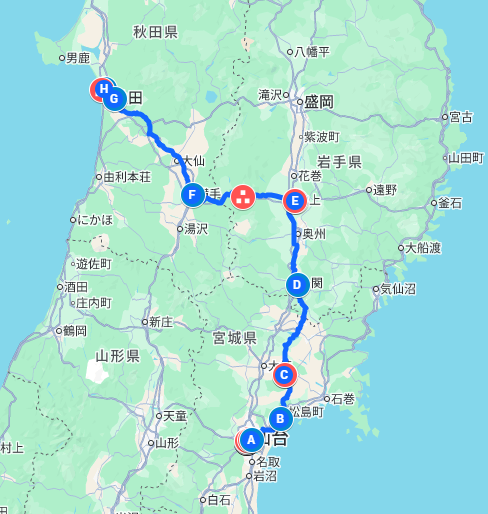 2014年春　北海道＆東日本パスの旅　２日目　宮城～岩手～秋田