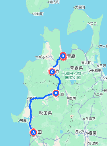 2014年春　北海道＆東日本パスの旅　３日目　秋田～青森