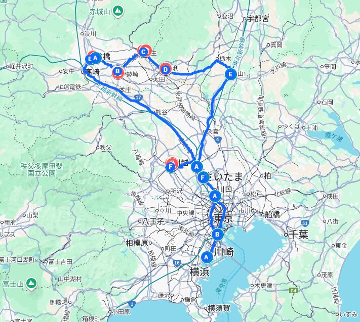 2014年春　青春18きっぷの旅　神奈川～埼玉～群馬～栃木～神奈川