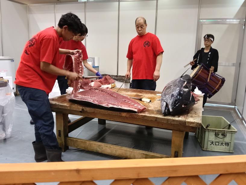 20251004_ろうきんフェスタ　マグロ解体ショー