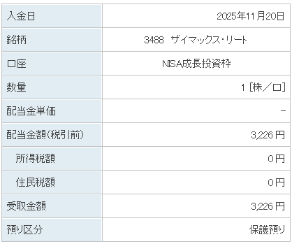 202511_ザイマックス・リート投資法人